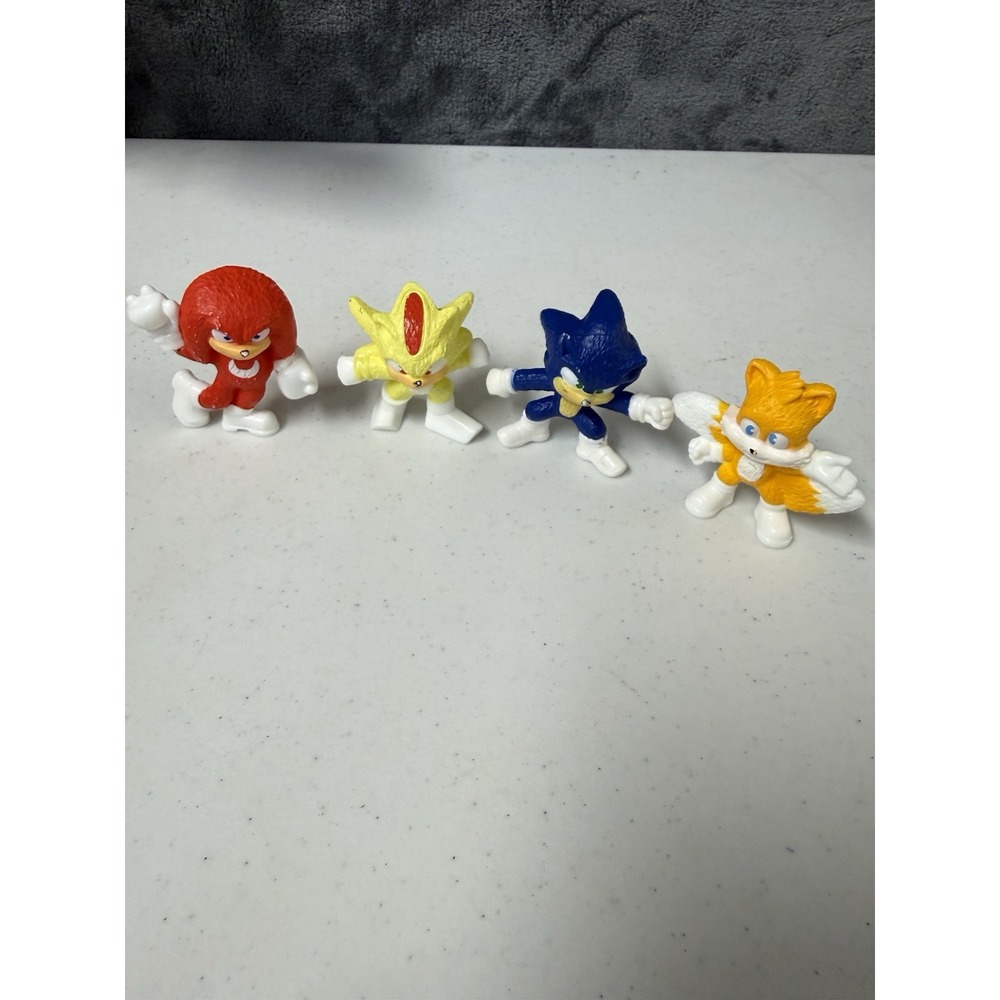 Set of 4 McDonald's Sonic The Hedgehog Movie Happy Meal Toys Figures